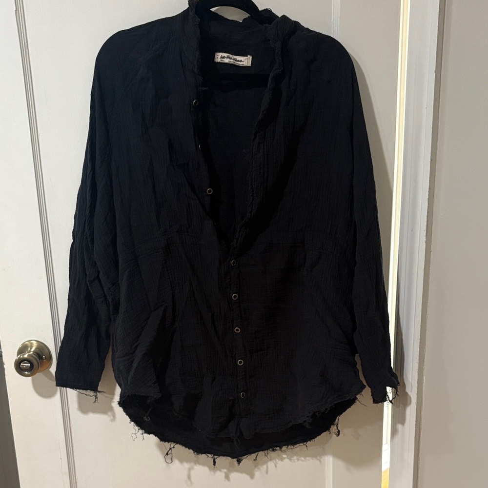 We The Free Black Oversized Top